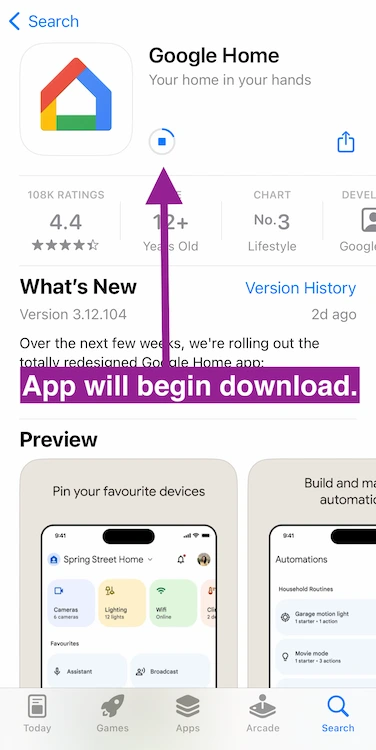 home app downloading