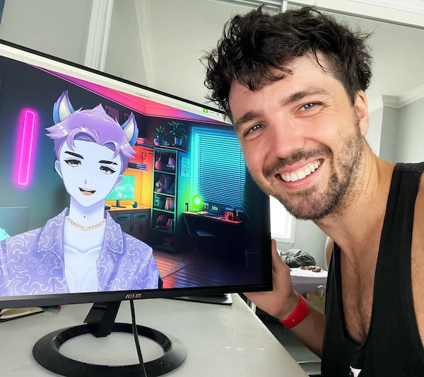 a picture of me and my vtuber model