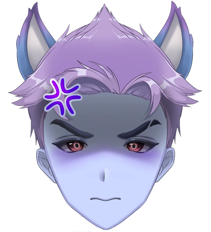 vtuber model facial expression angry