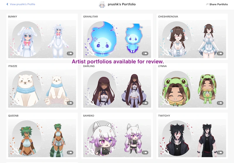 vtuber model portfolio