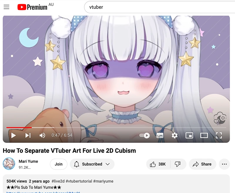 vtuber model video on youtube - Mari Yumi