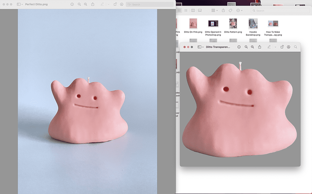 Ditto Cropped -  How To Make Transparent Background on Photoshop