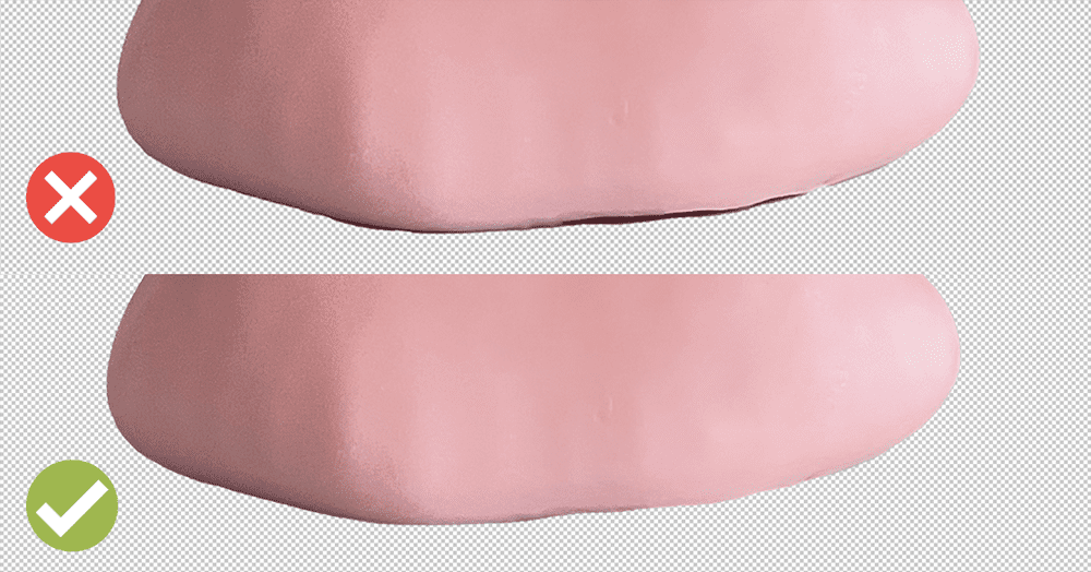 Ditto Bottom Before & After -  How To Make Transparent Background on Photoshop