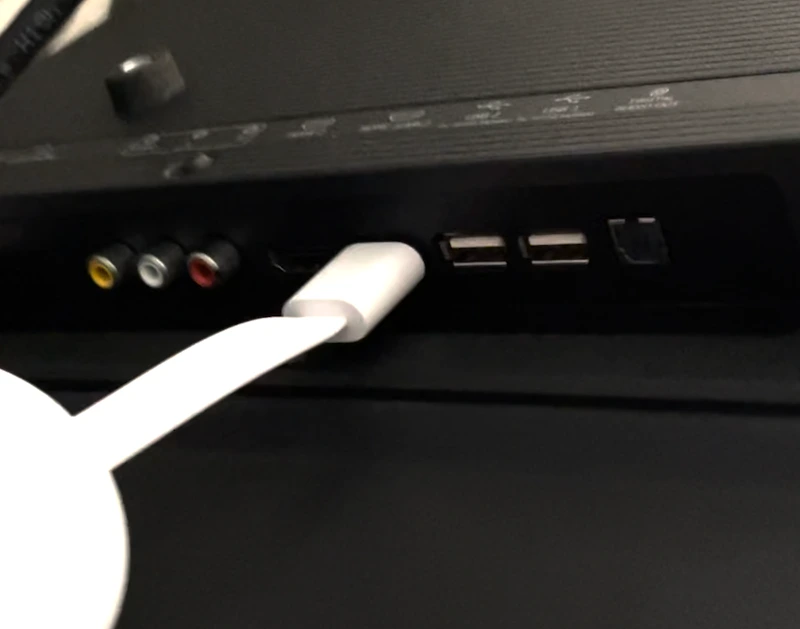 Chromecast setup - plugin HDMI cable