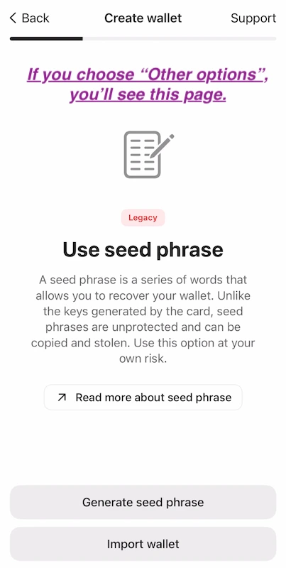 Generate Seed Phrase