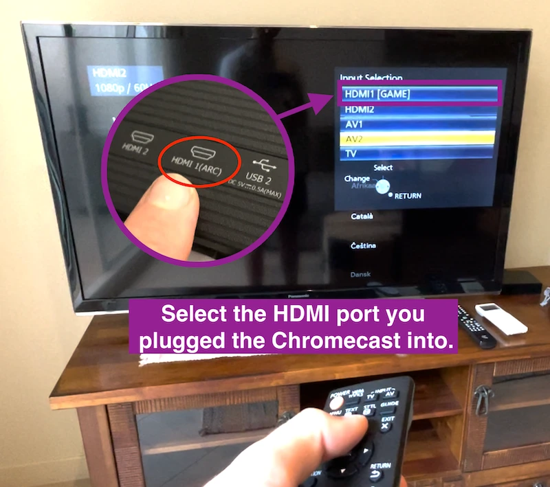 select HDMI Port you plugged into