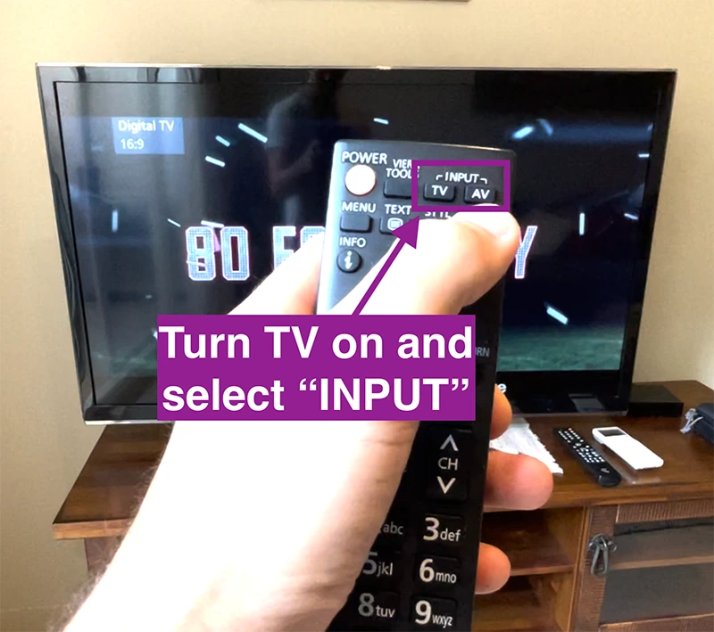 select input to setup chromecast